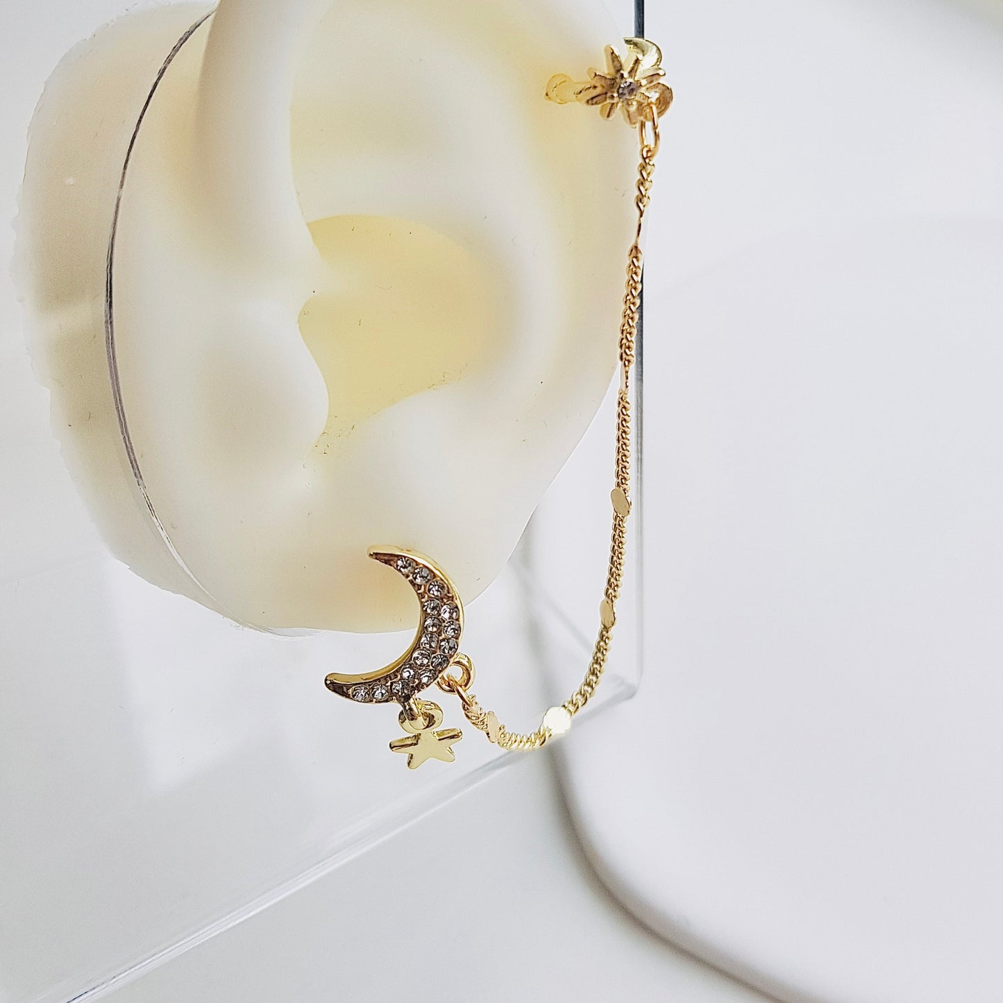 Moon & Star Cuff Earring