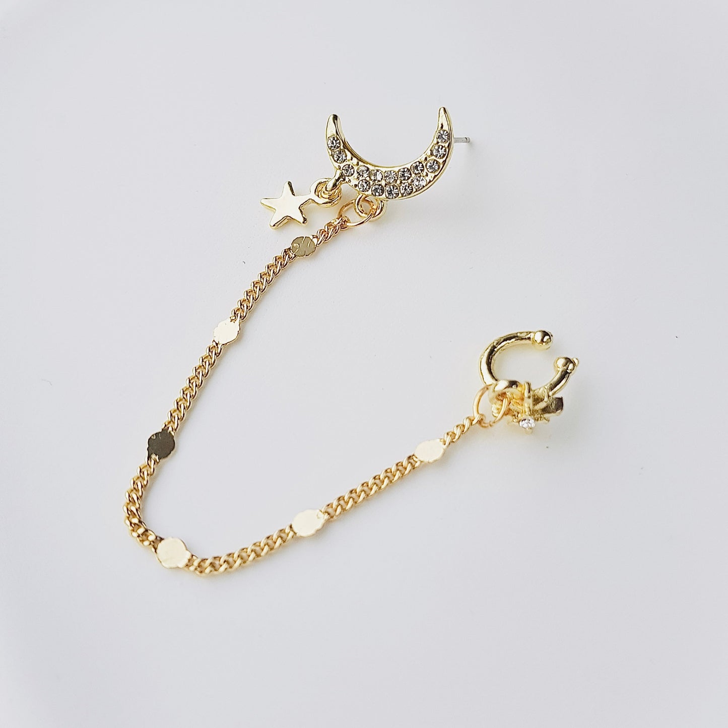 Moon & Star Cuff Earring