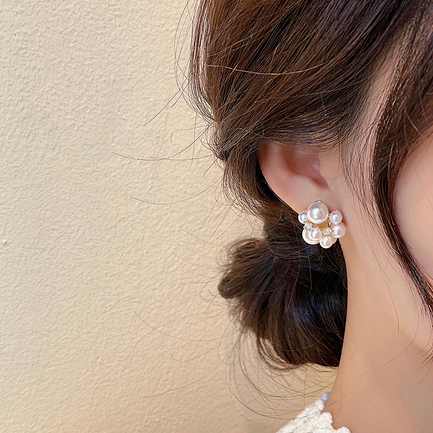 Pearl Cluster Earrings