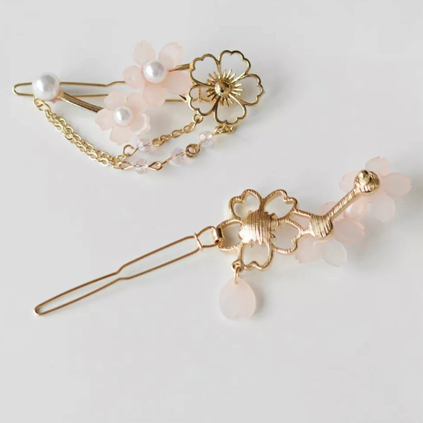 Pink Flower Hair Clip