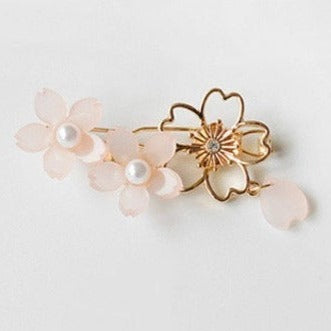 Pink Flower Hair Clip