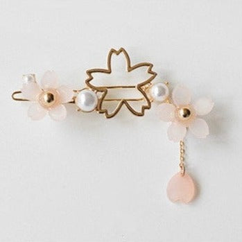 Pink Flower Hair Clip