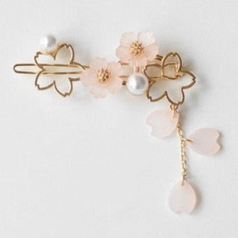 Pink Flower Hair Clip