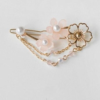 Pink Flower Hair Clip