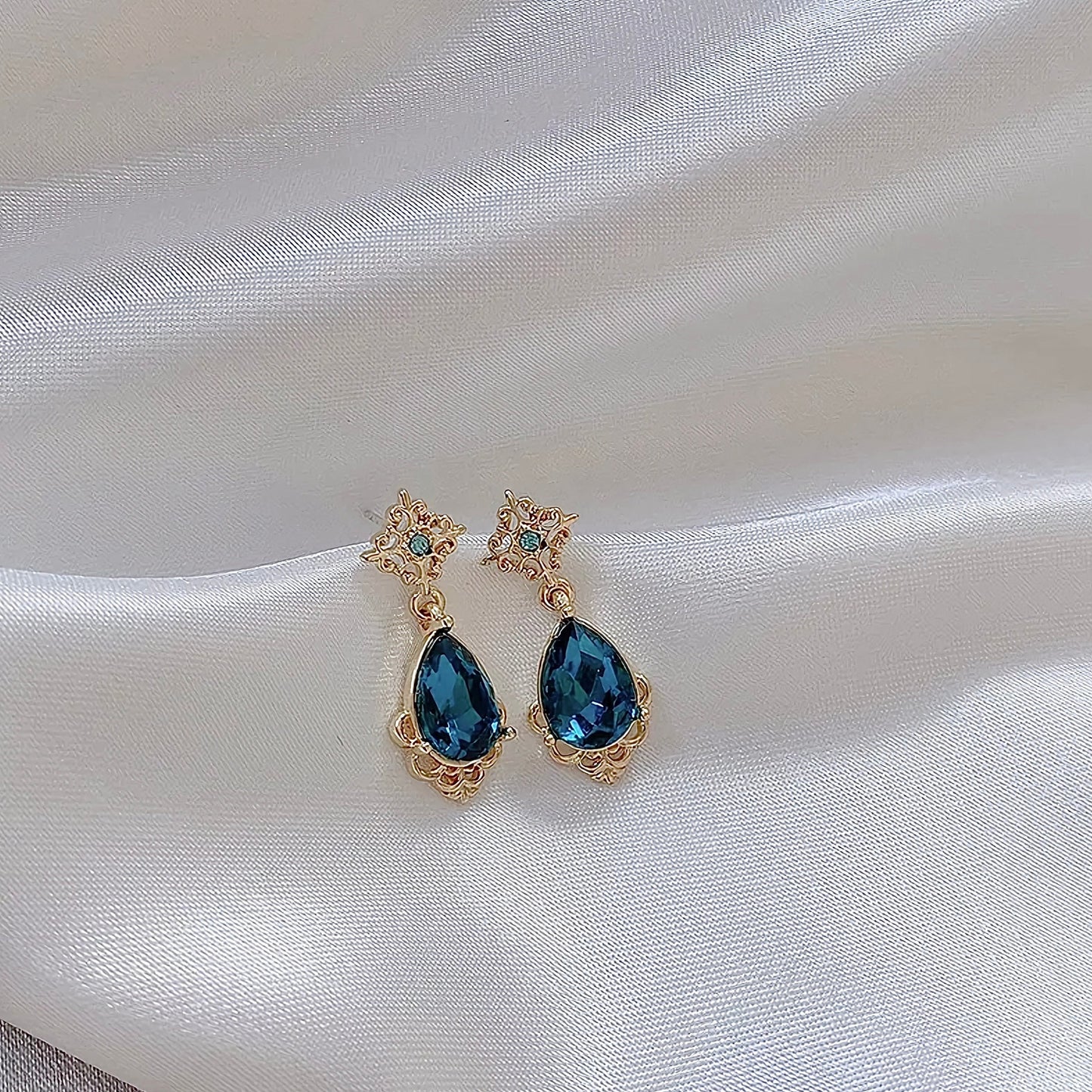 Blue Teardrop Earrings