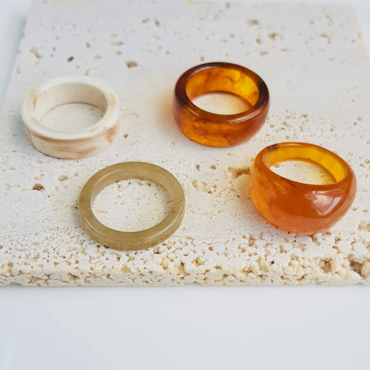 Minimalist Stackable Acrylic Rings