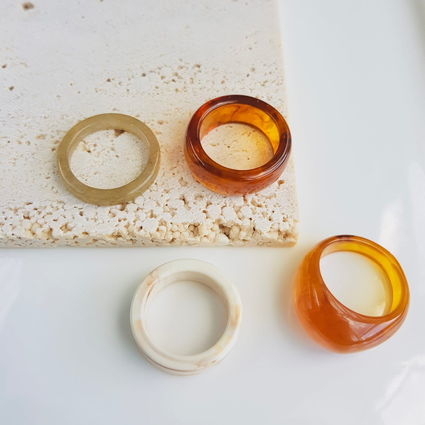 Minimalist Stackable Acrylic Rings