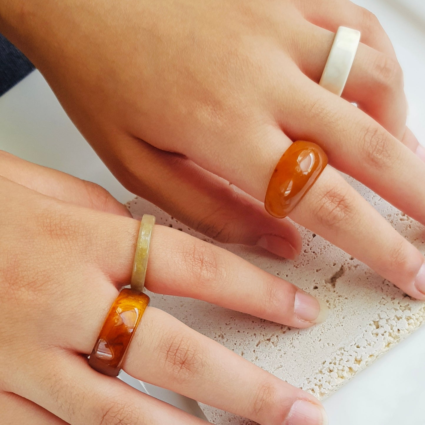 Minimalist Stackable Acrylic Rings