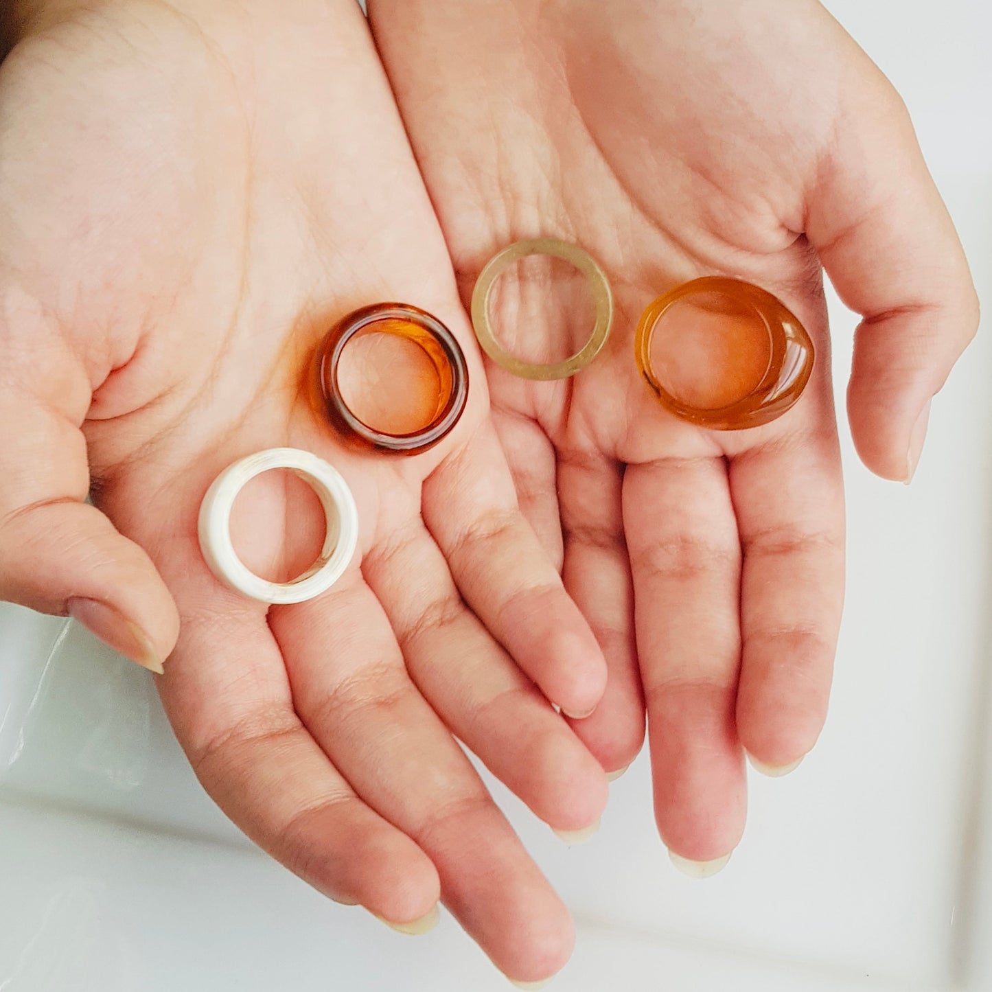 Minimalist Stackable Acrylic Rings