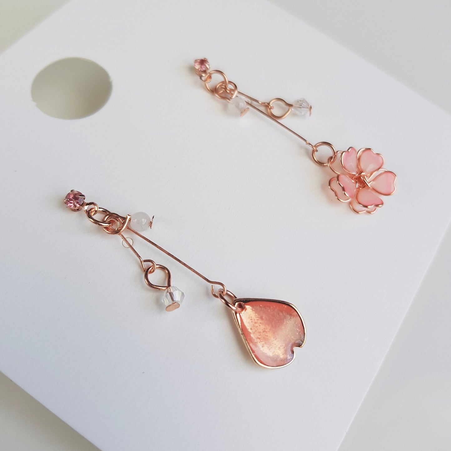 Sakura Flower Dangle Earrings