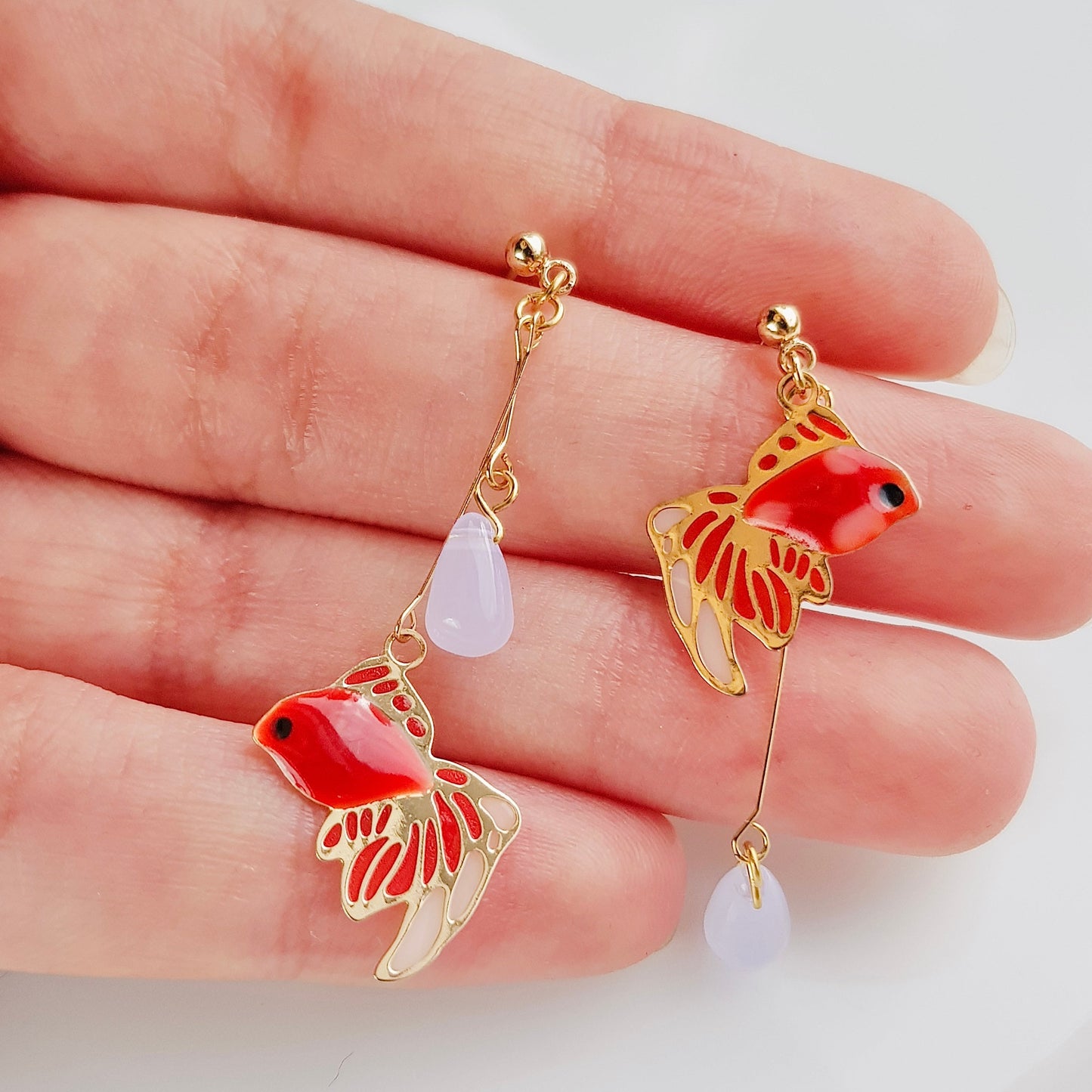 Koi Fish Dangle Earrings