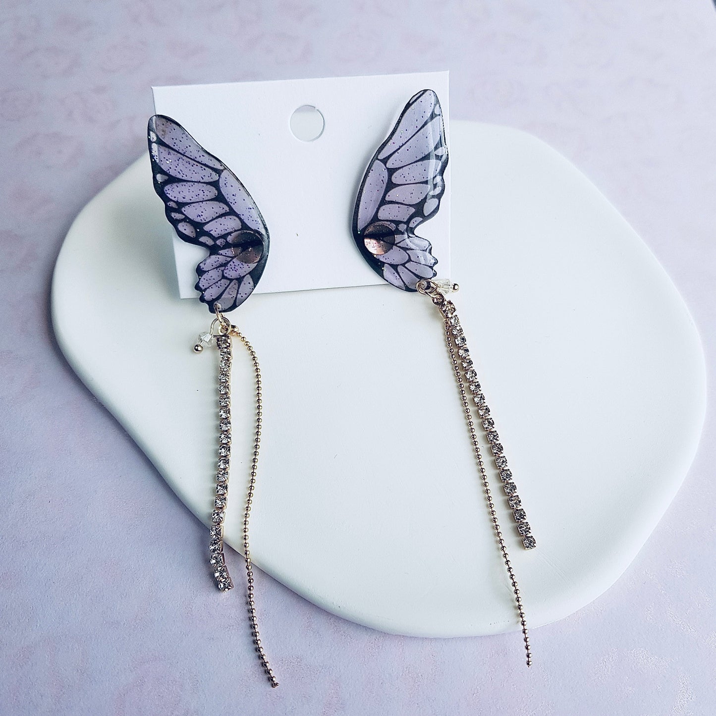 Butterfly Wing Dangle Drop Earrings