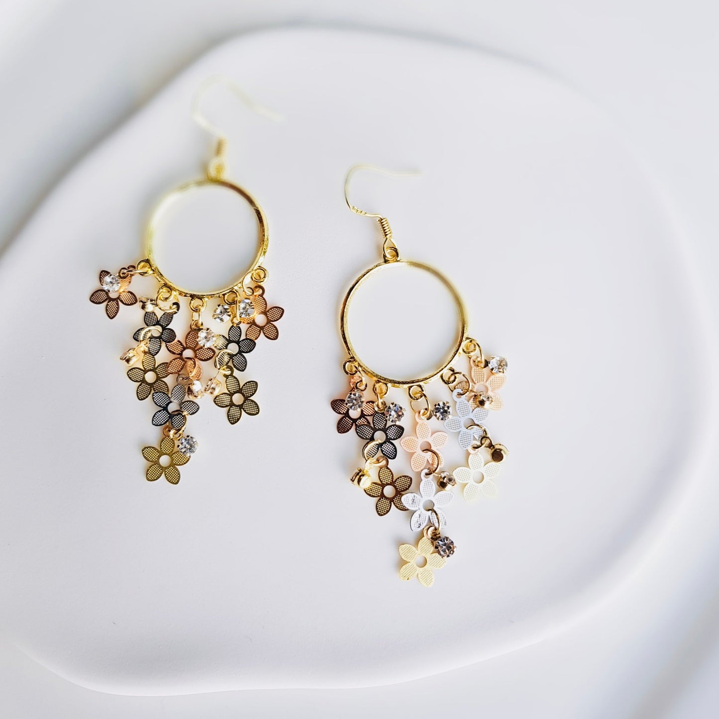 Floral Drop Dangle Earrings