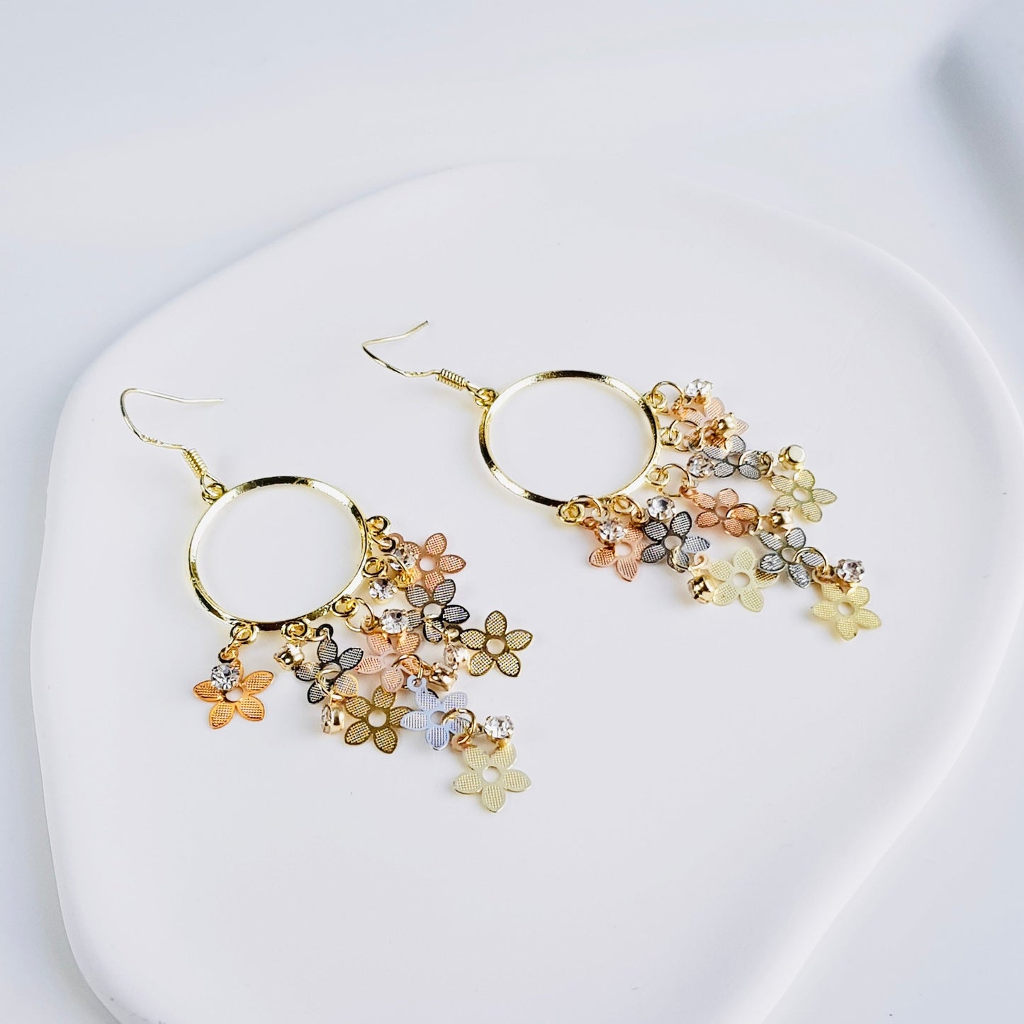 Floral Drop Dangle Earrings