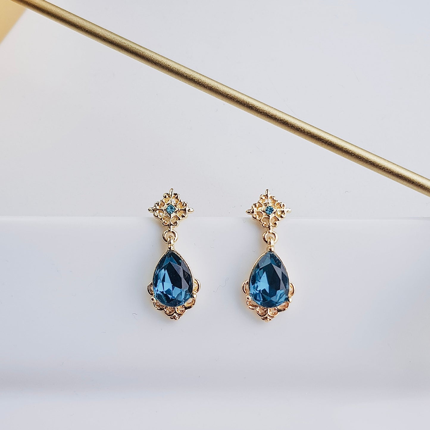 Blue Teardrop Earrings