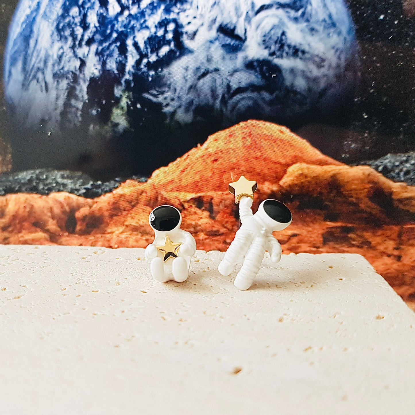 Astronaut earrings