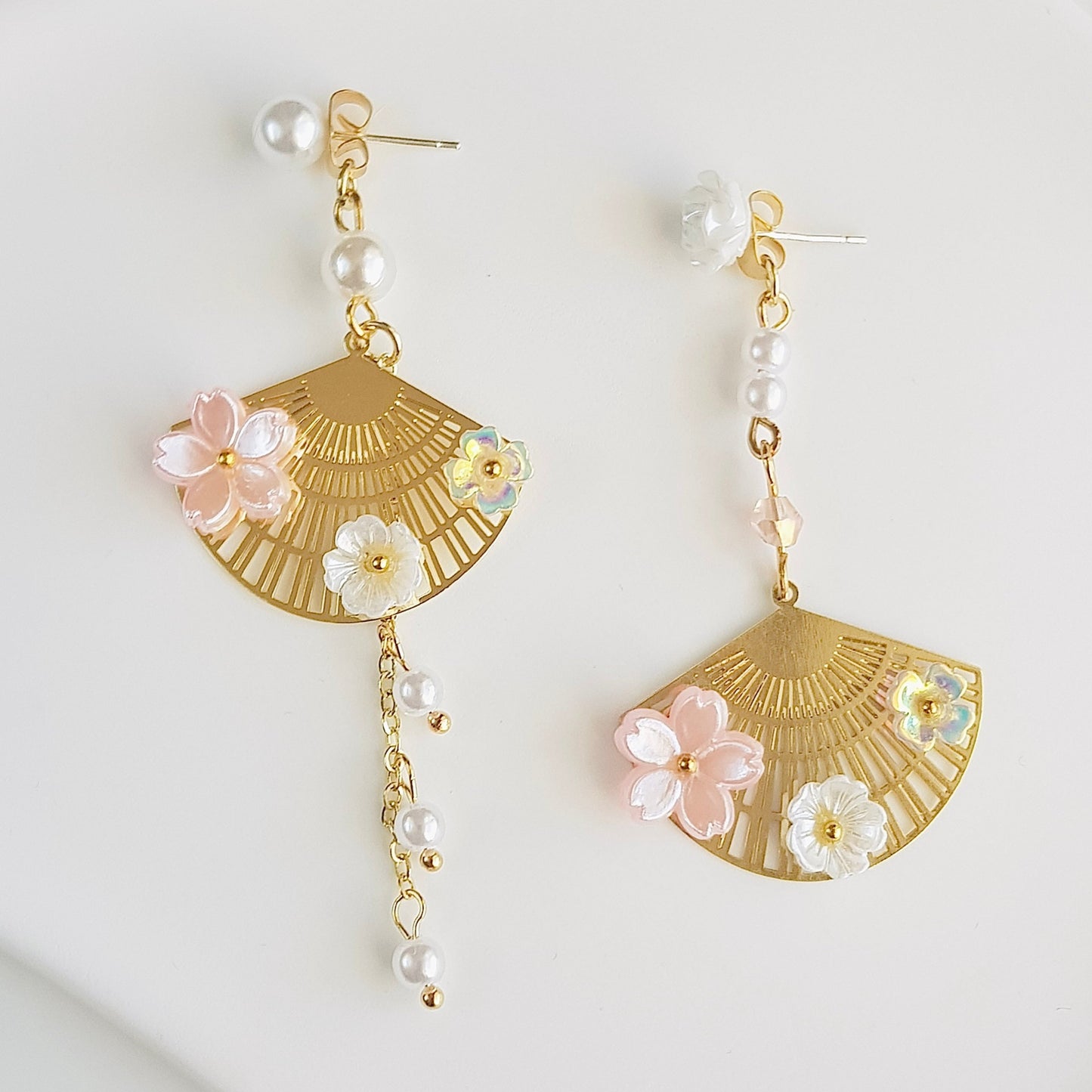 Cherry Blossom Fan Earrings