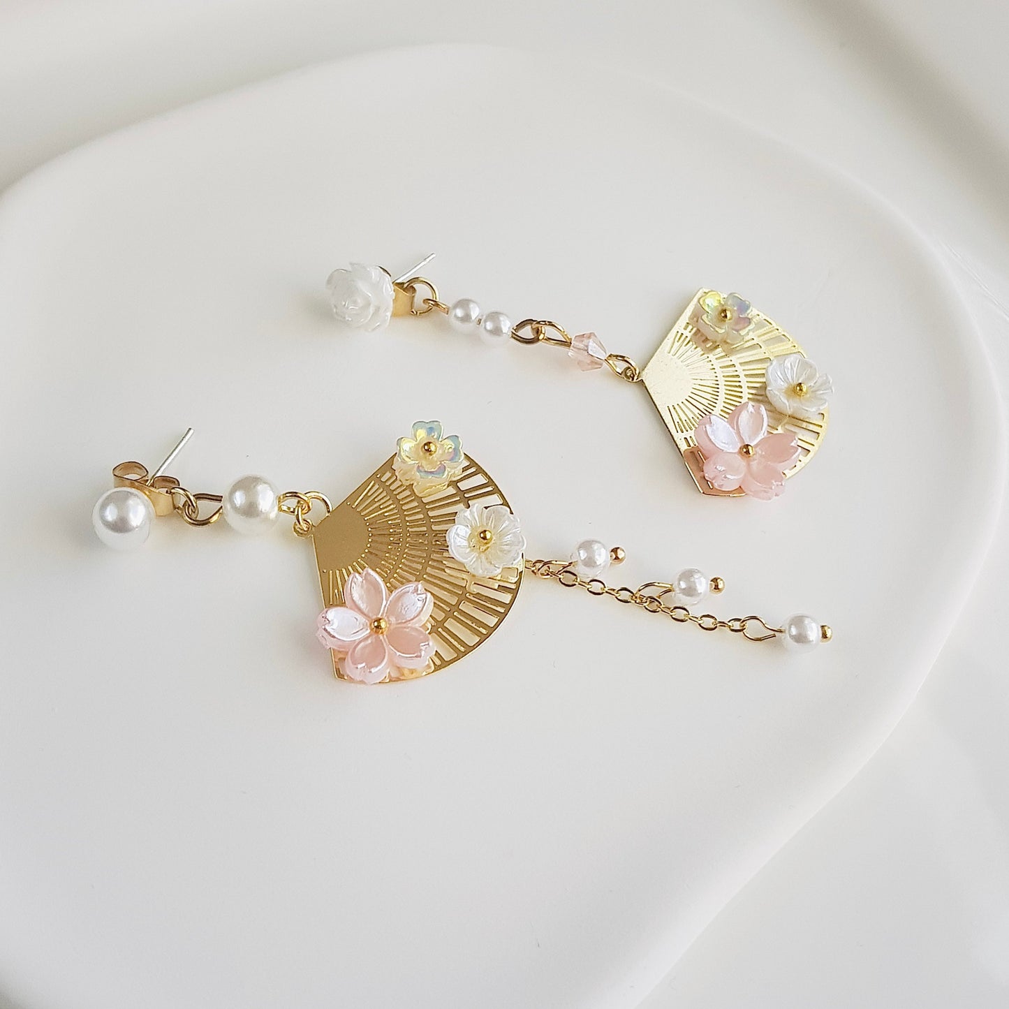 Cherry Blossom Fan Earrings