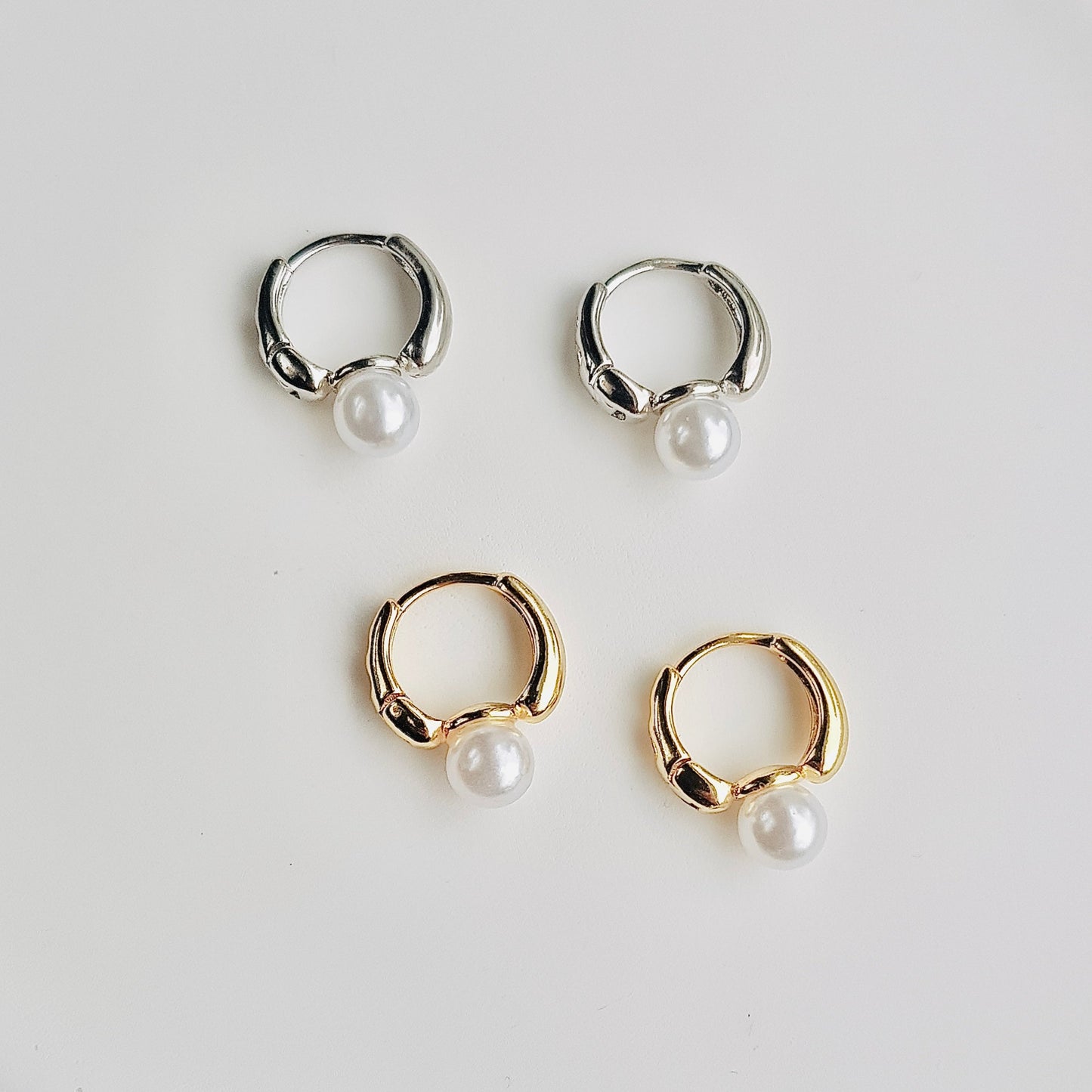 Pearl Hoop Earrings