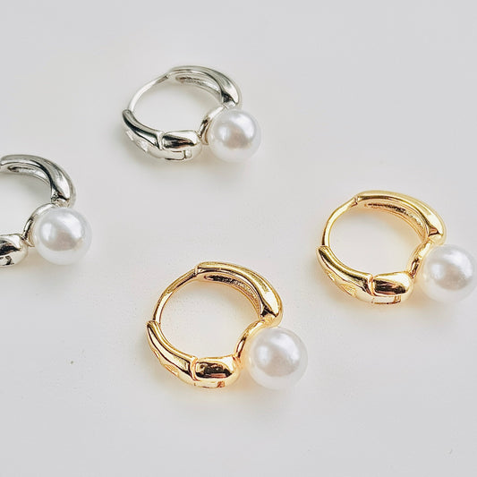 Pearl Hoop Earrings