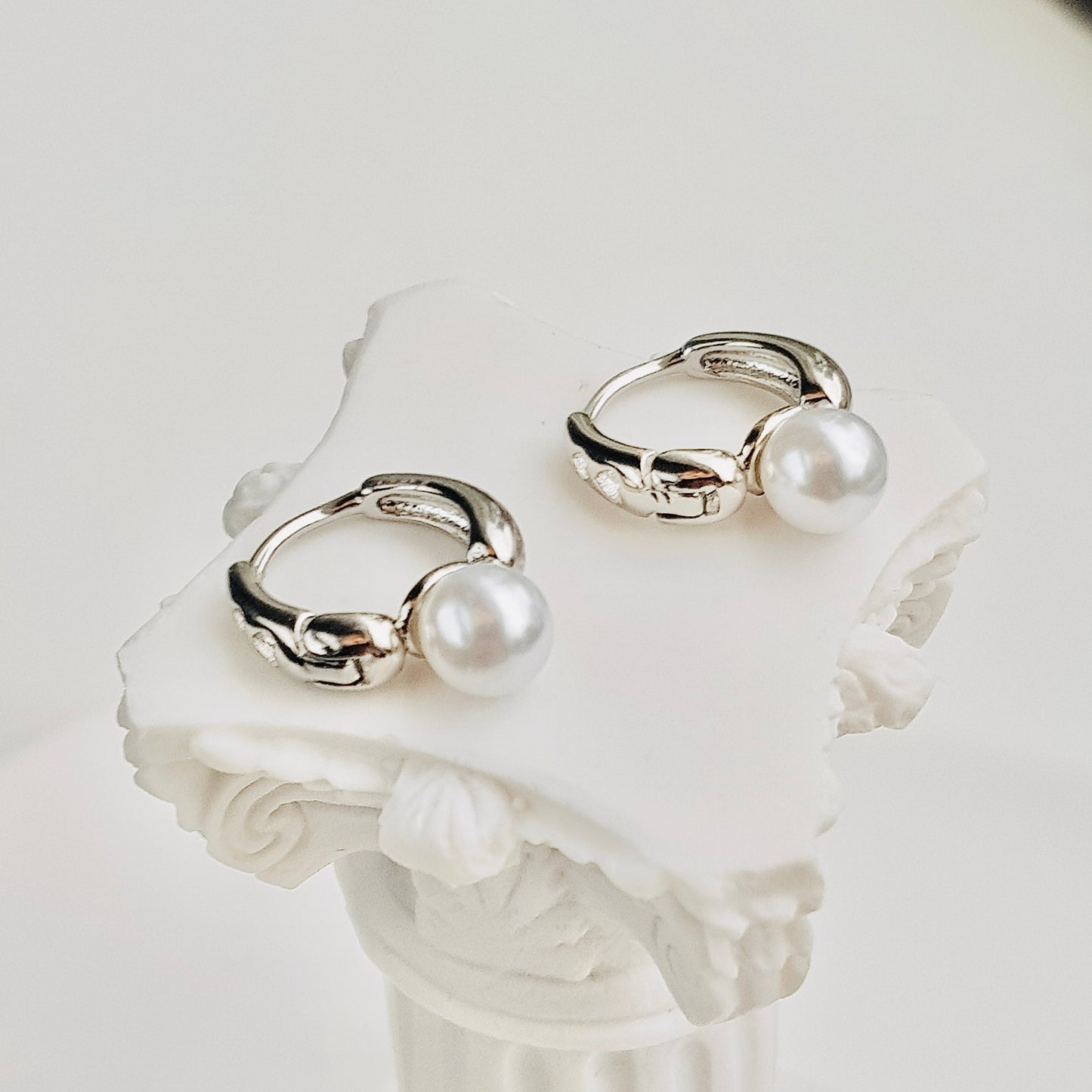 Pearl Hoop Earrings