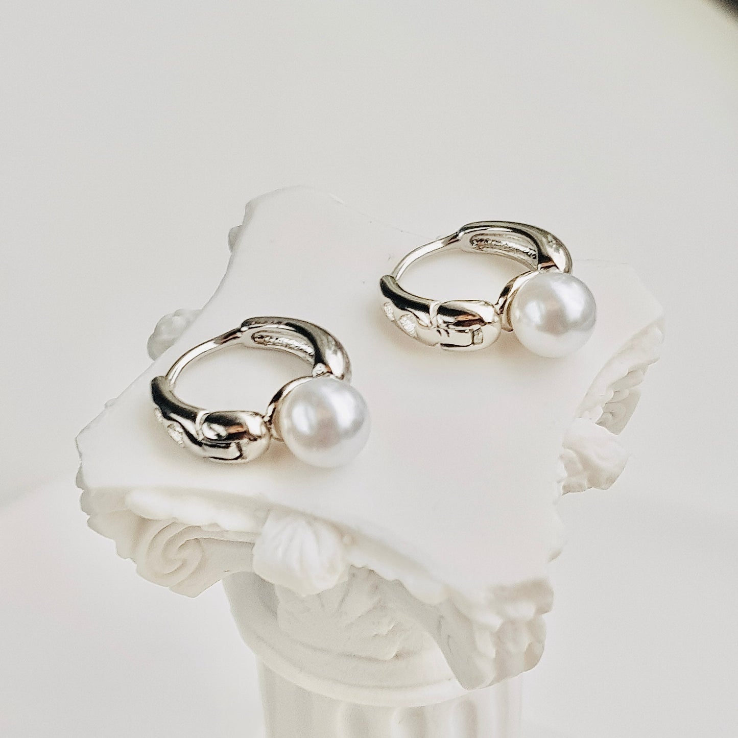 Pearl Hoop Earrings