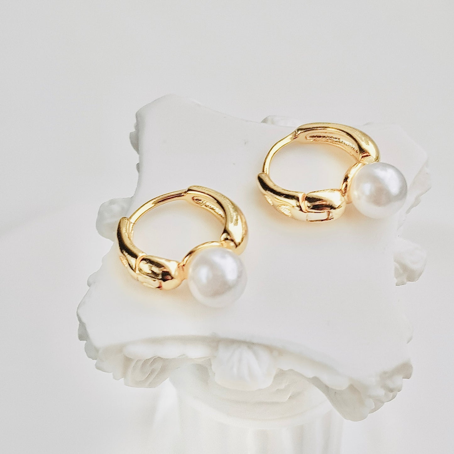 Pearl Hoop Earrings