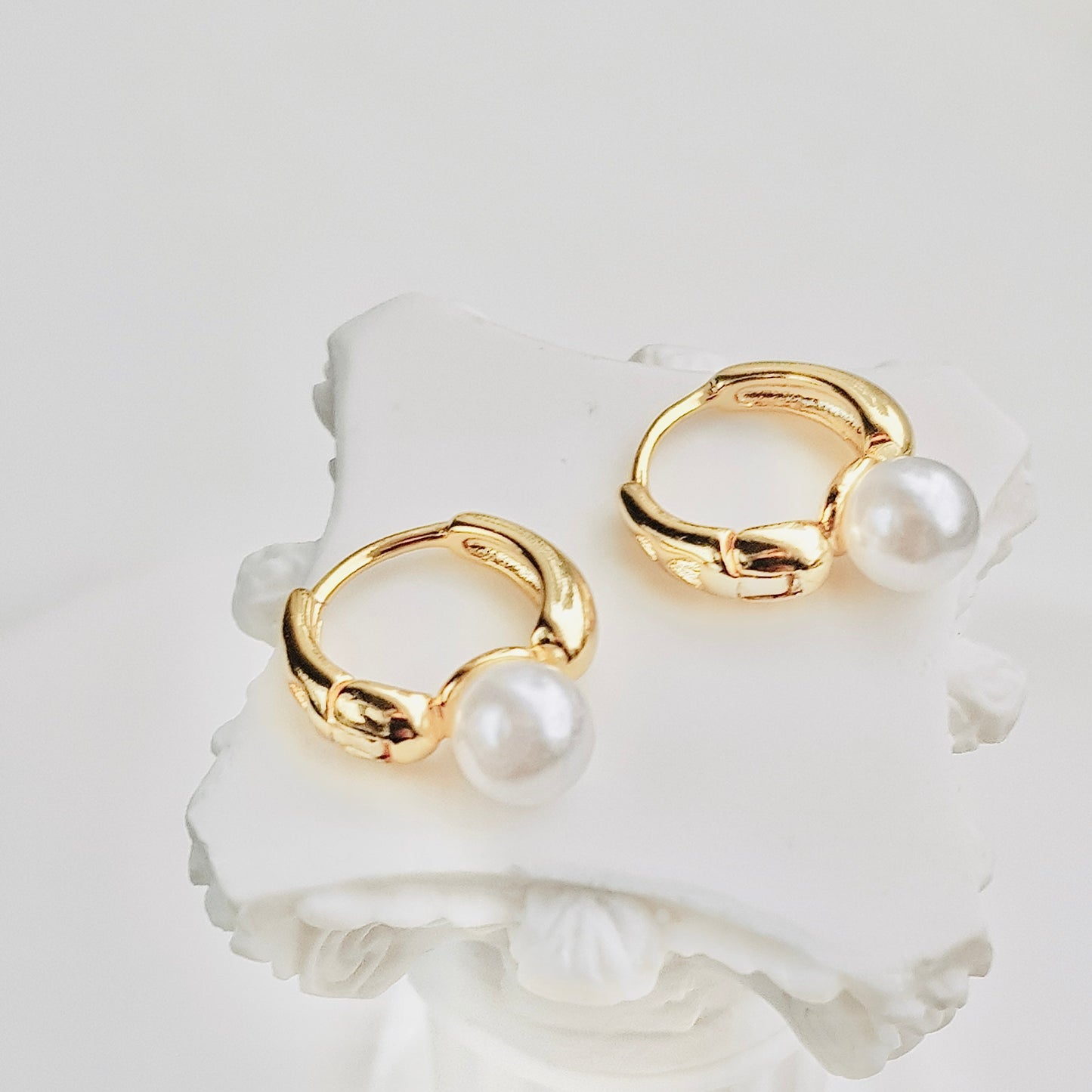 Pearl Hoop Earrings