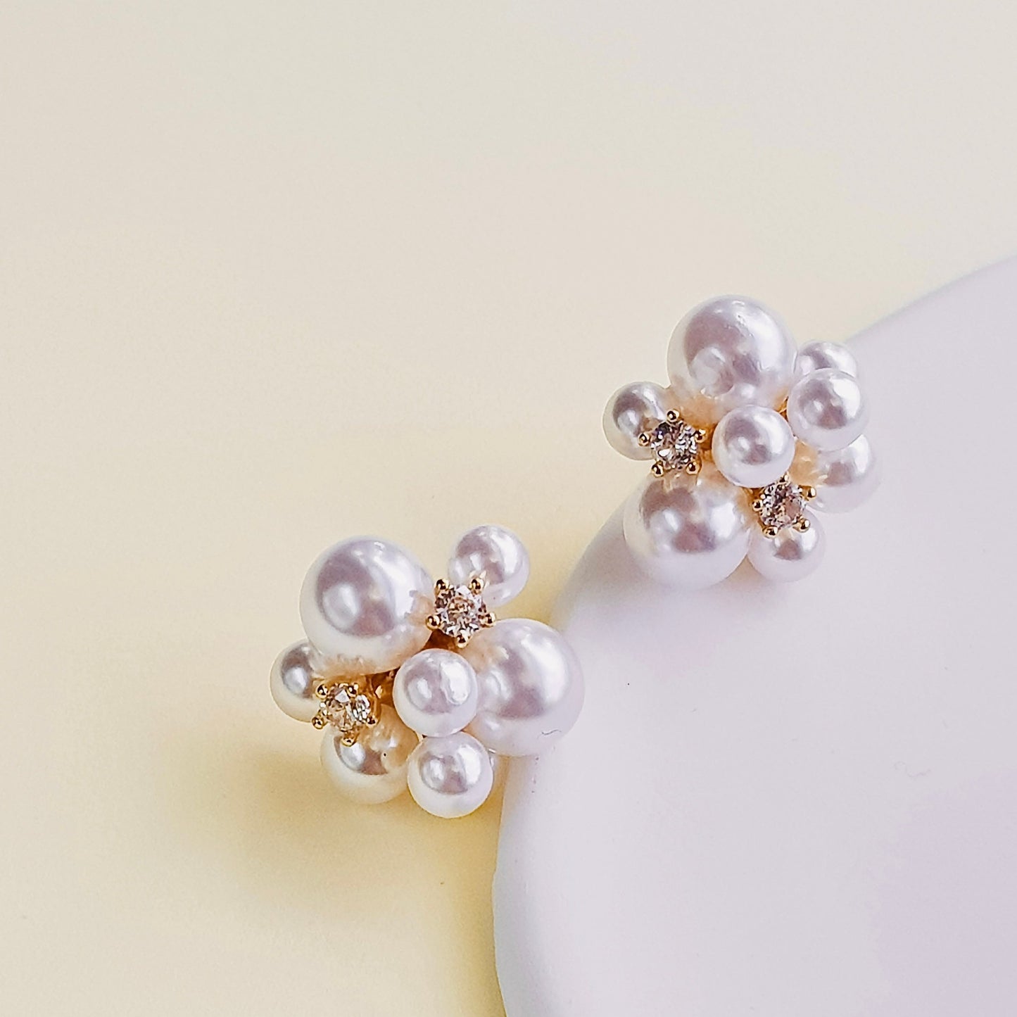 Pearl Cluster Earrings