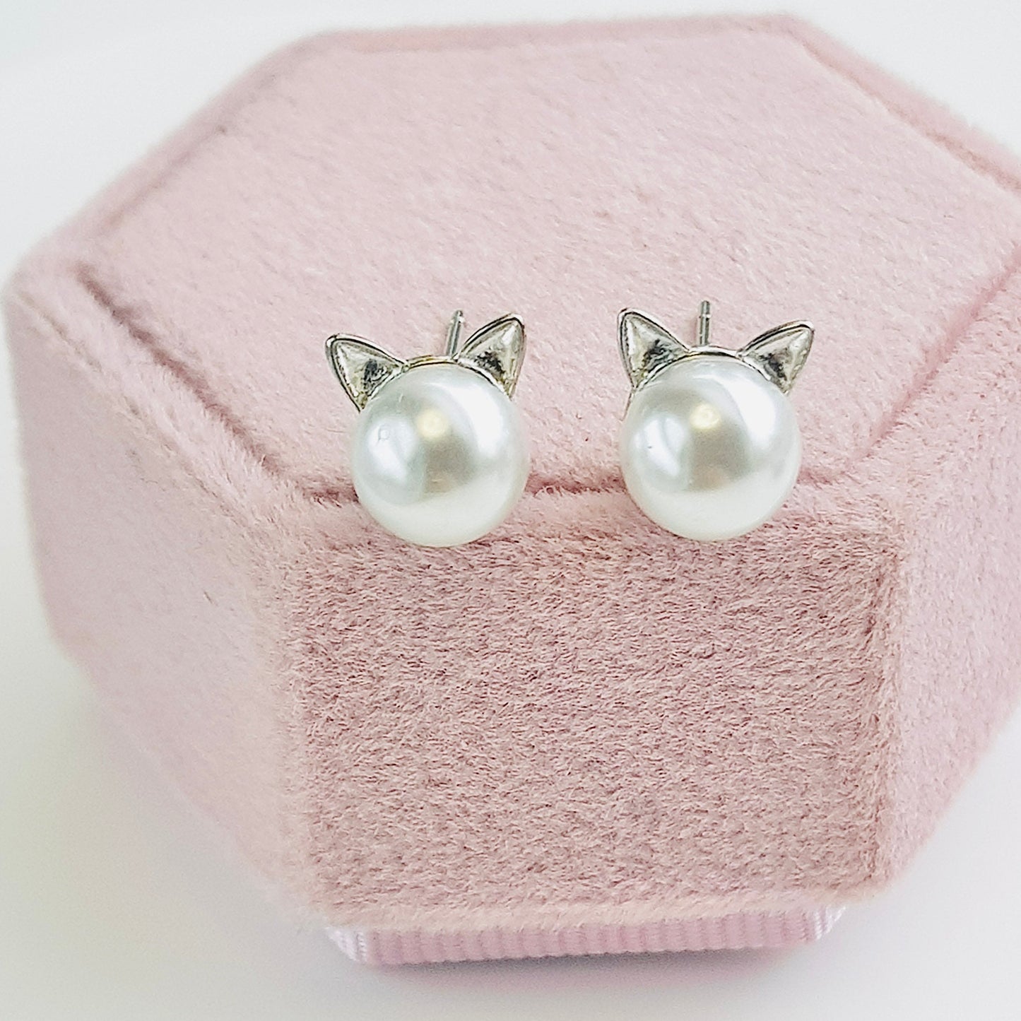 Sterling Silver Cat Earrings