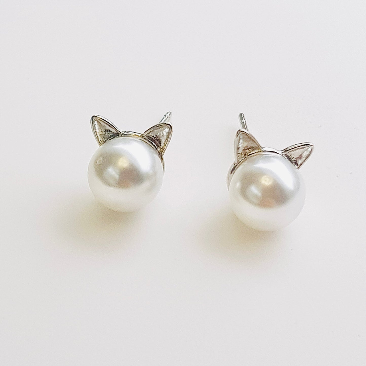 Sterling Silver Cat Earrings