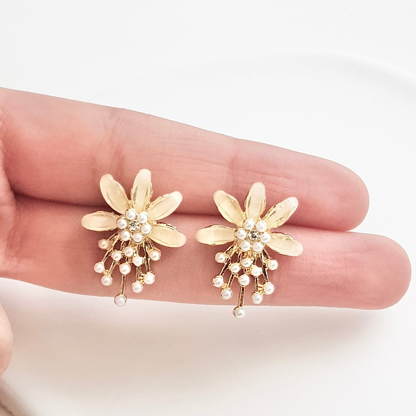 Gold Flower Earrings