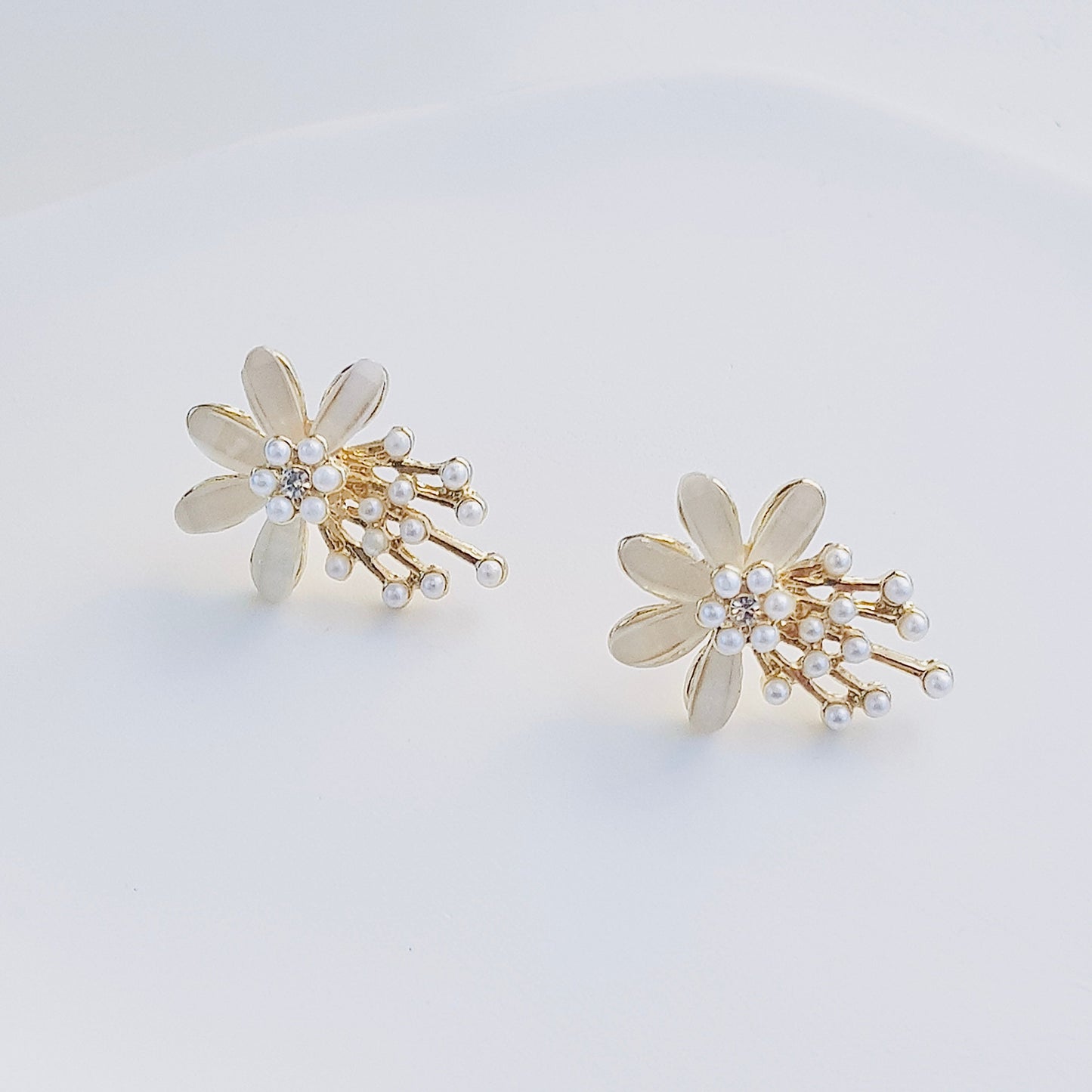 Gold Flower Earrings