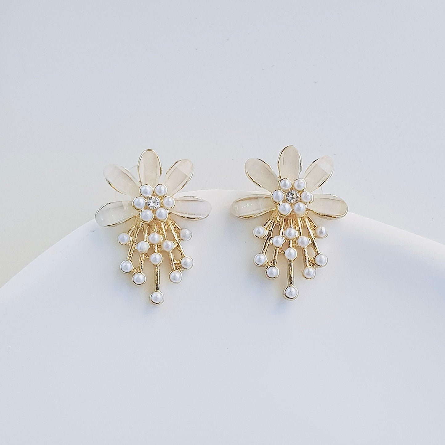 Gold Flower Earrings