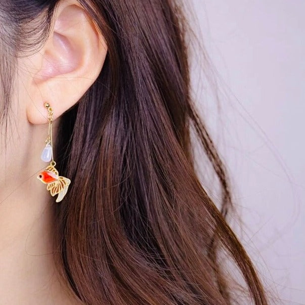 Koi Fish Dangle Earrings