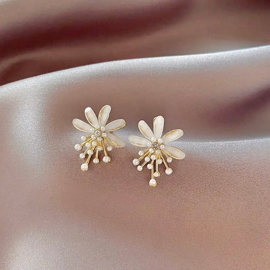 Gold Flower Earrings