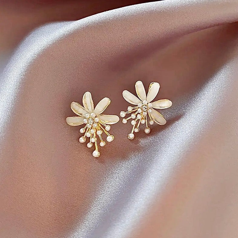 Gold Flower Earrings